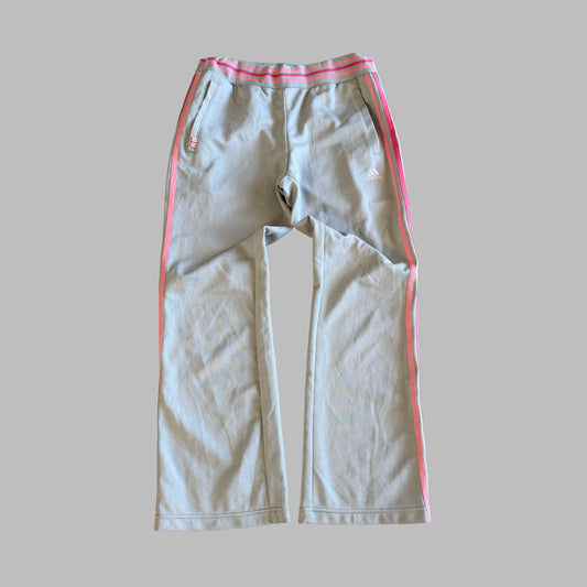 Y2K Adidas Three Stripe Flared Track Pants - M