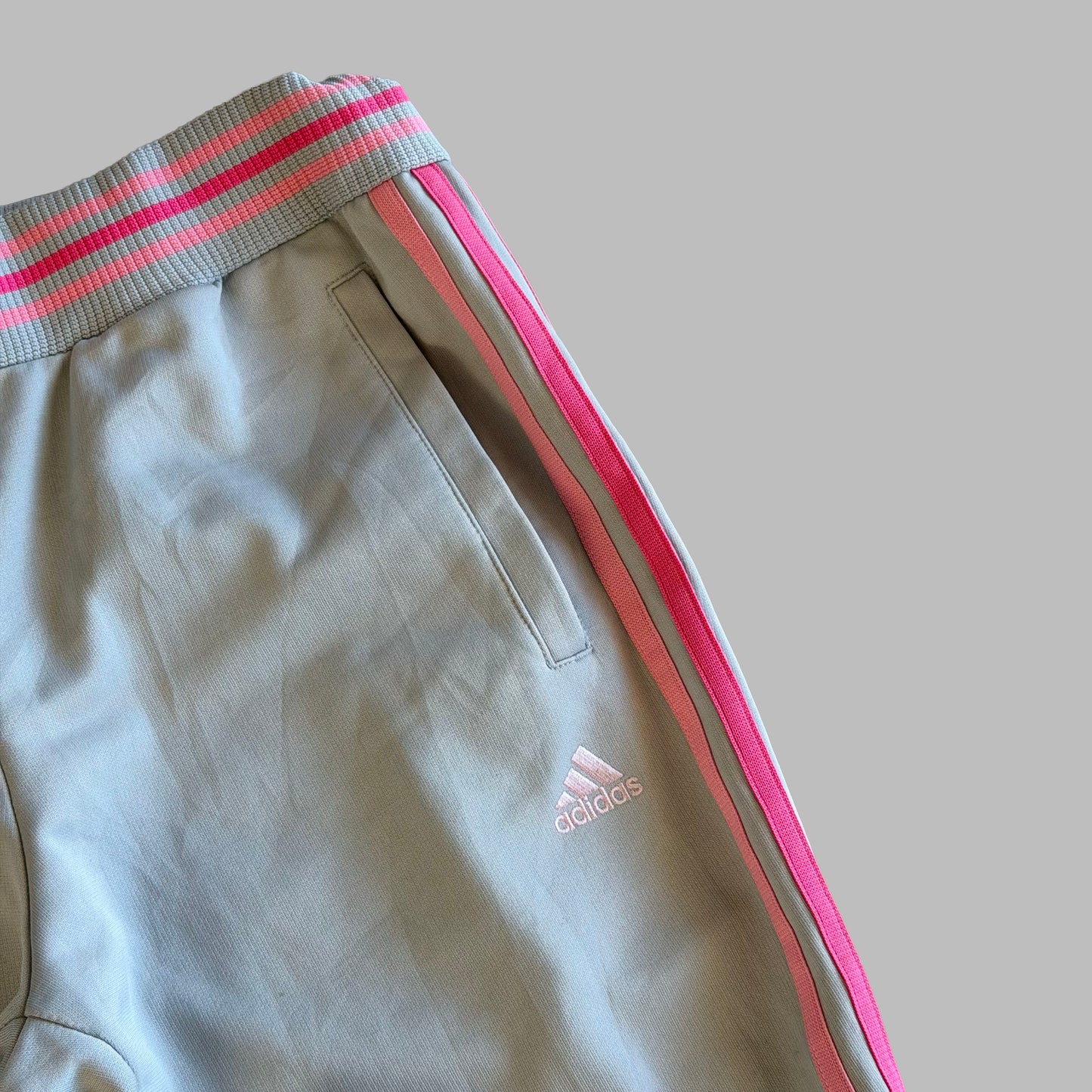 Y2K Adidas Three Stripe Flared Track Pants - M