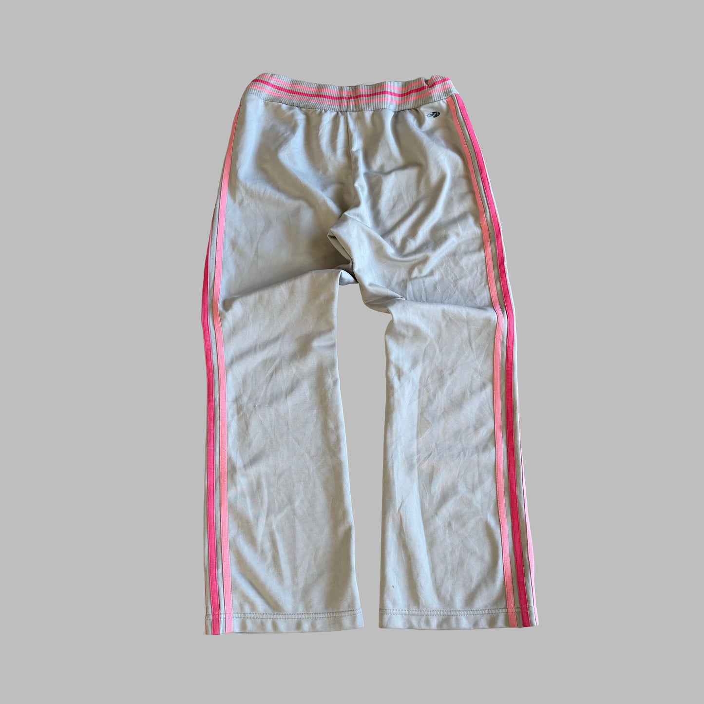 Y2K Adidas Three Stripe Flared Track Pants - M