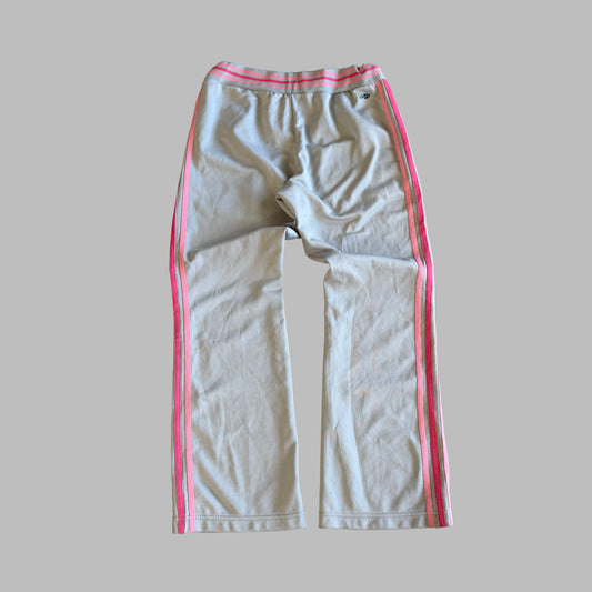 Y2K Adidas Three Stripe Flared Track Pants - M
