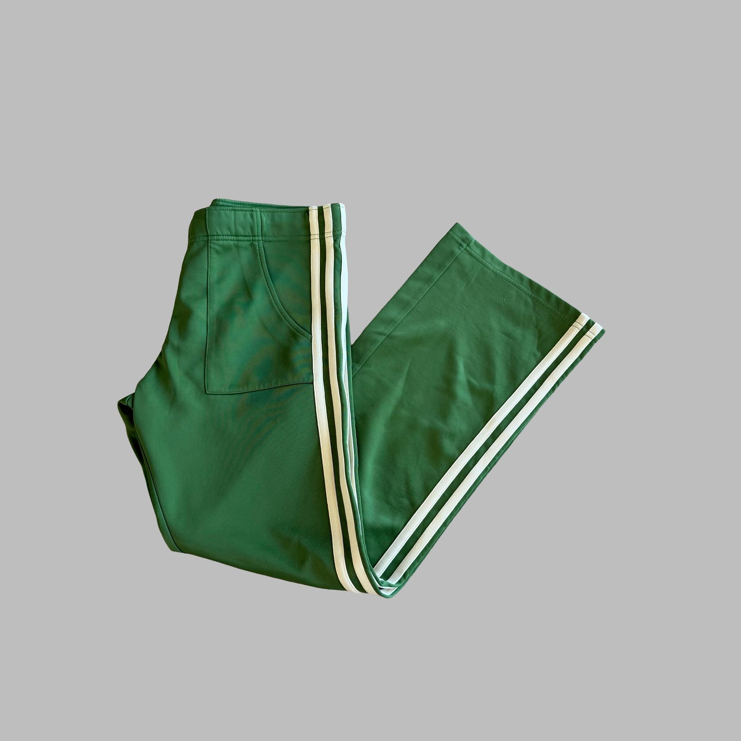 Y2K Adidas Three Stripe Straight Leg Track Pants - M