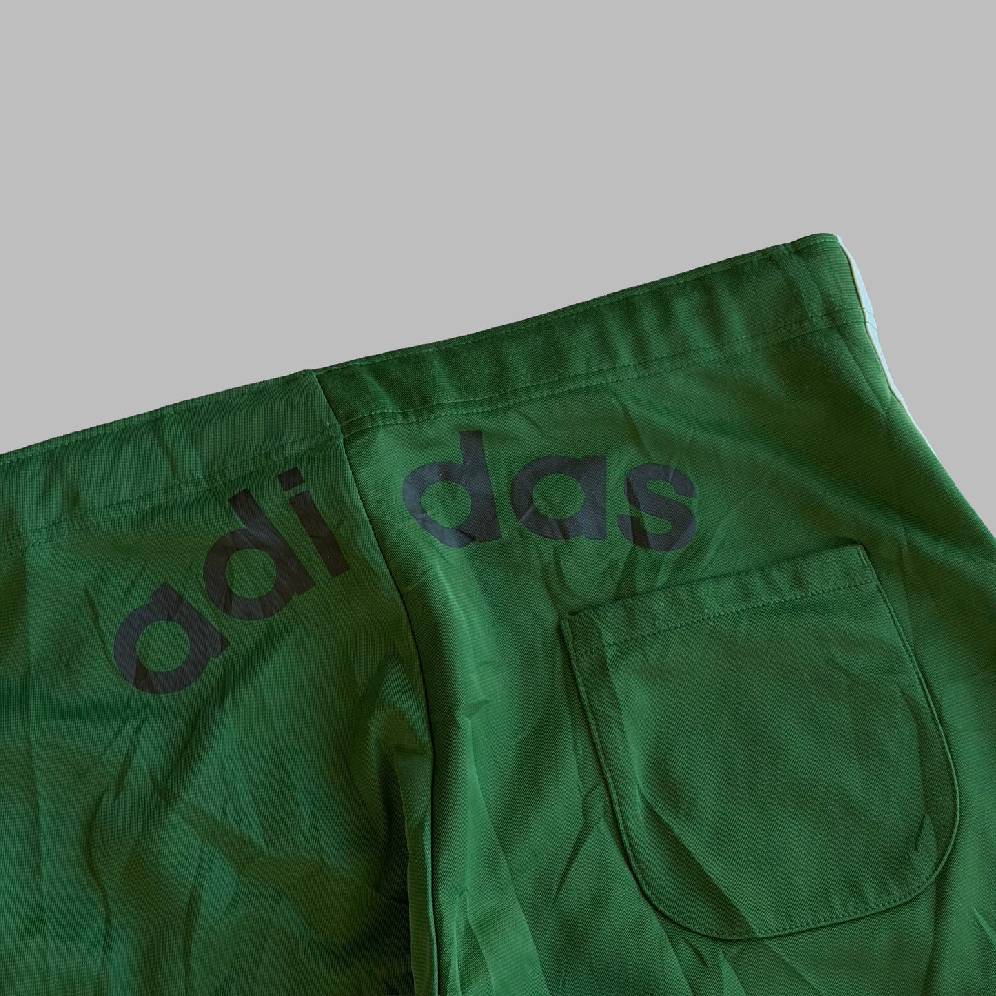 Y2K Adidas Three Stripe Straight Leg Track Pants - L