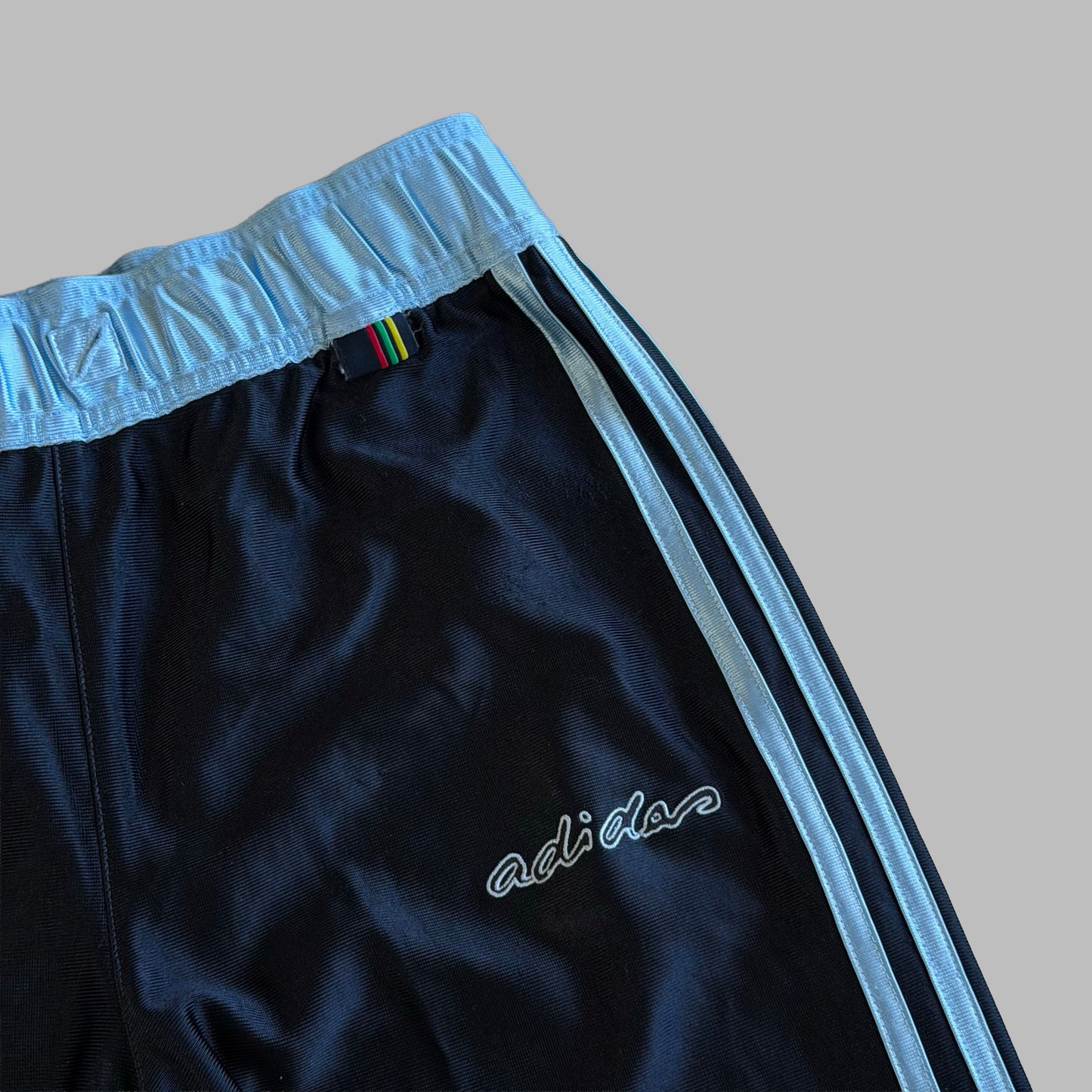Y2K Adidas Three Stripe Straight Leg Track Pants - S
