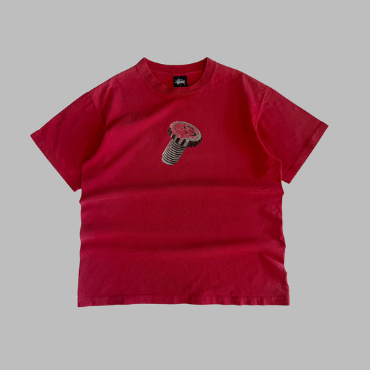 Y2K Stussy Bolt Graphic T-Shirt - L