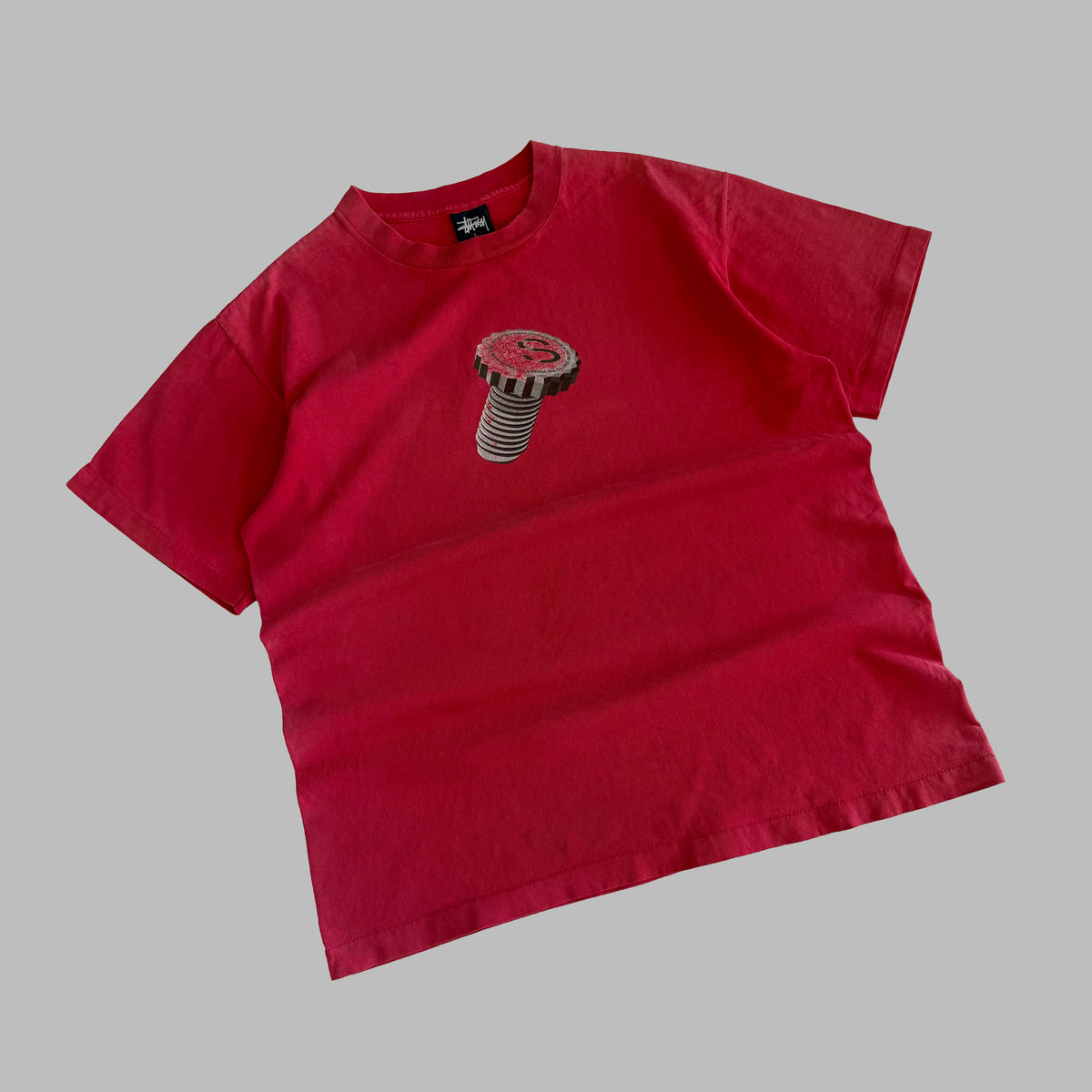 Y2K Stussy Bolt Graphic T-Shirt - L