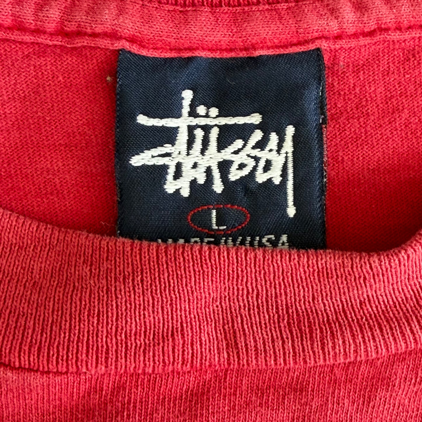 Y2K Stussy Bolt Graphic T-Shirt - L