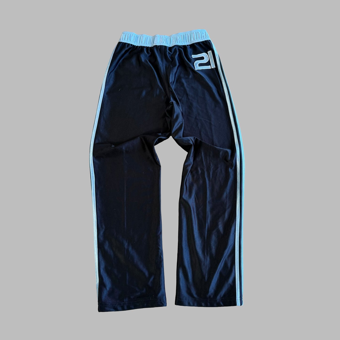Y2K Adidas Three Stripe Straight Leg Track Pants - S