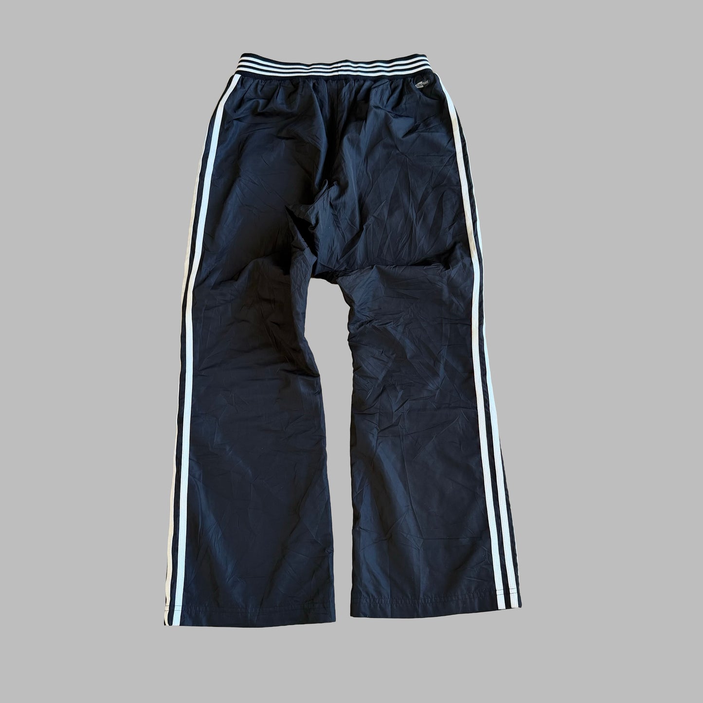 90s Adidas Three Stripe Wide Leg Track Pants - M