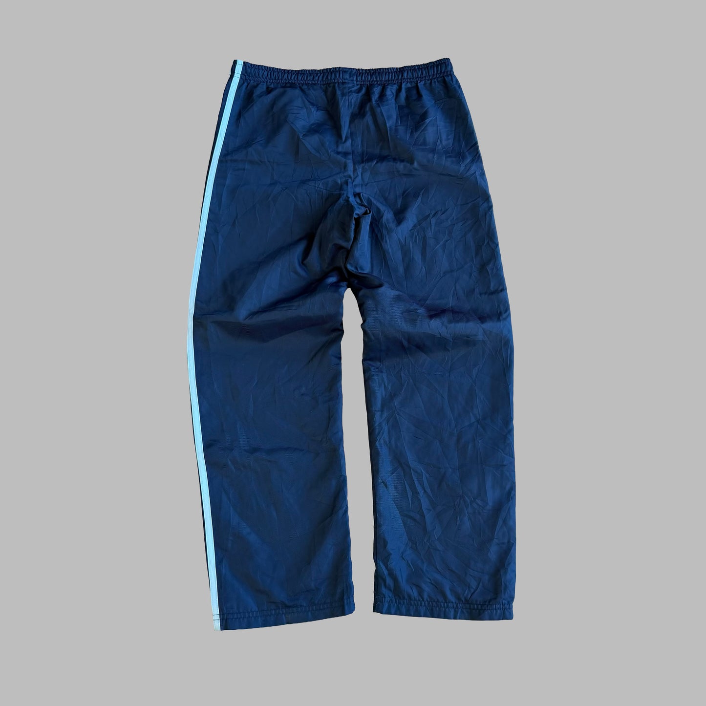 Y2K Adidas Three Stripe Straight Leg Track Pants - M