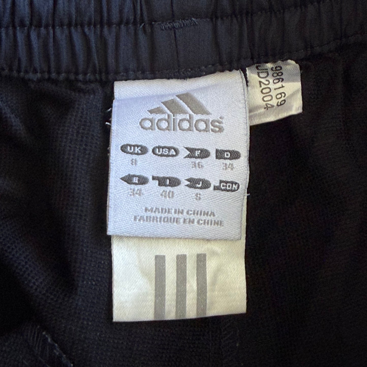 Y2K Adidas Three Stripe Wide Leg Track Pants - S