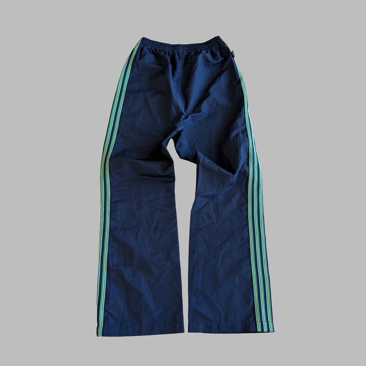 Y2K Adidas Three Stripe Wide Leg Track Pants - S