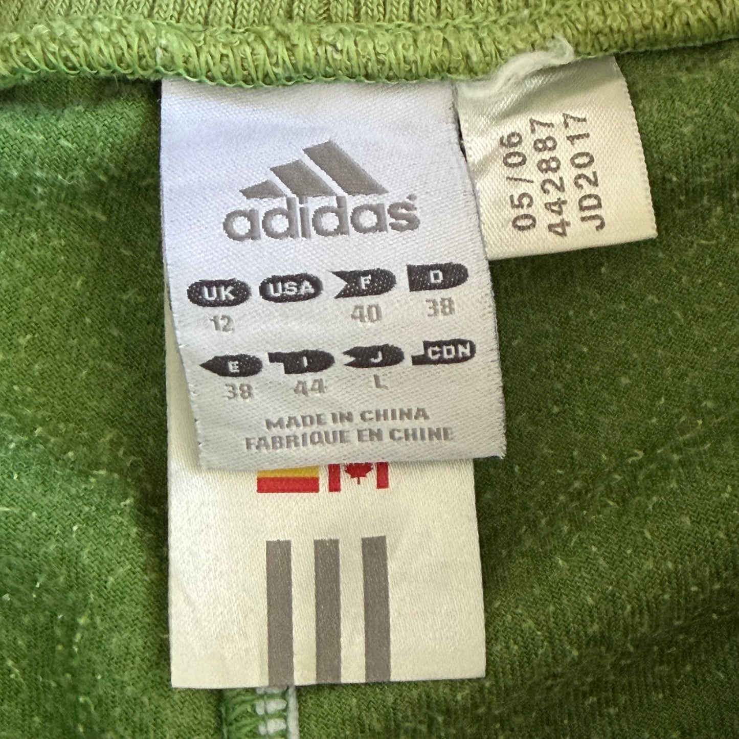 Y2K Adidas Three Stripe Velour Velvet Track Pants - M