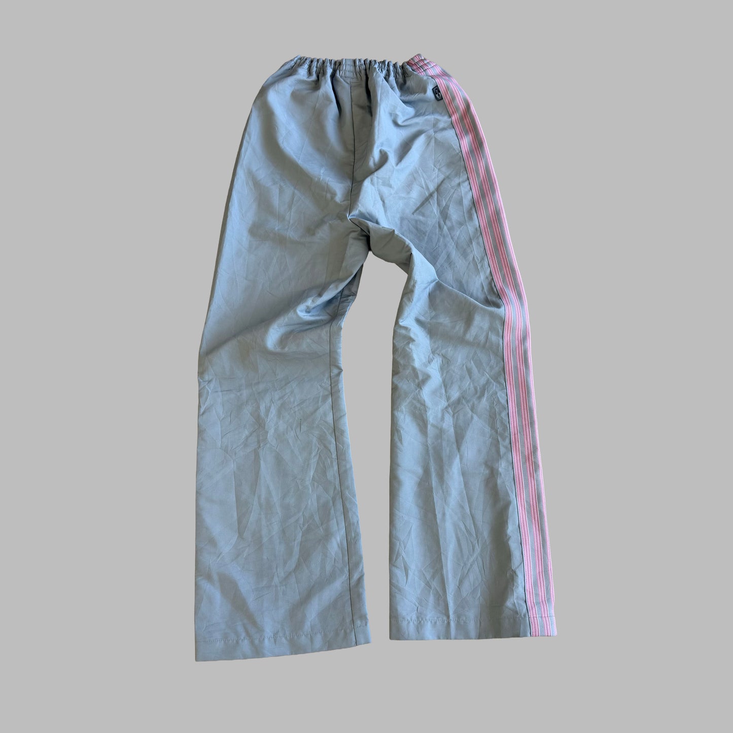 Y2K Adidas Striped Wide Leg Track Pants - XS