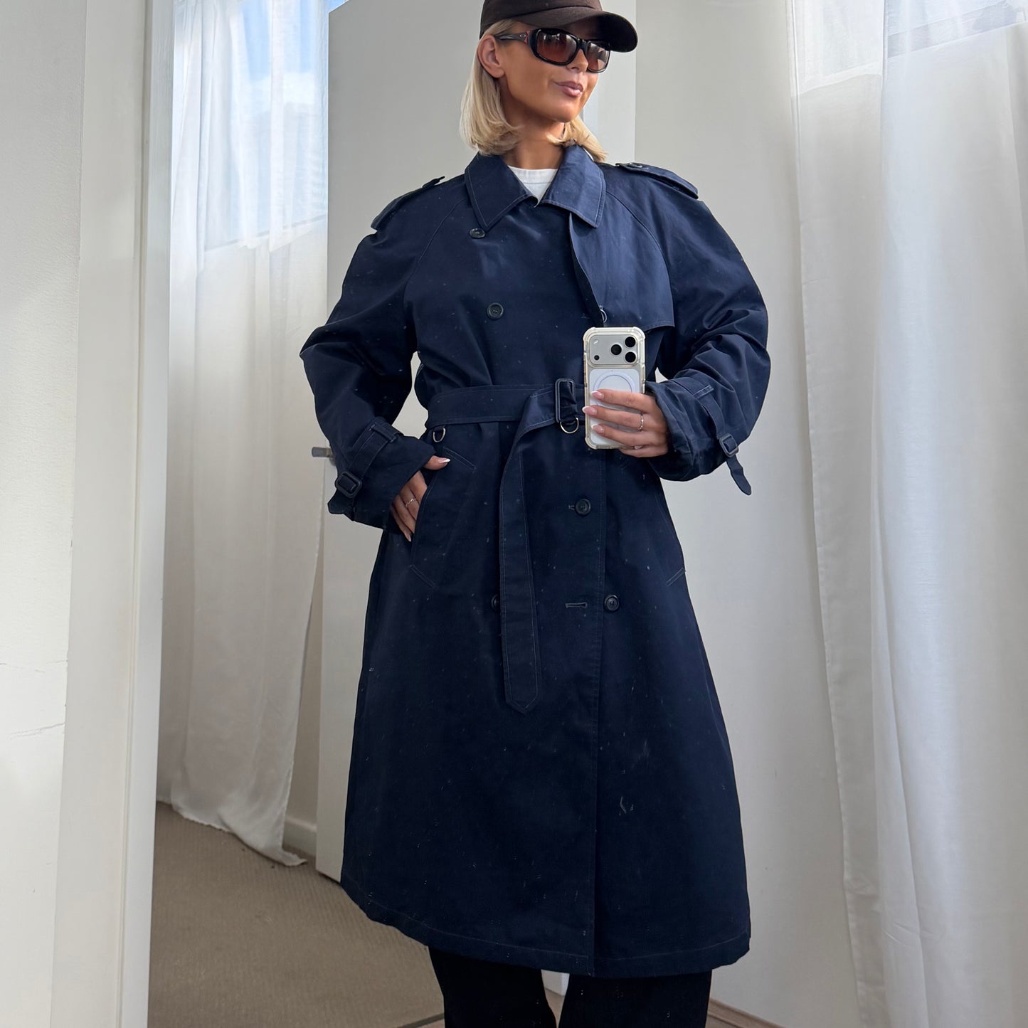 90s Burberry Double Breasted Trench Coat - M/L