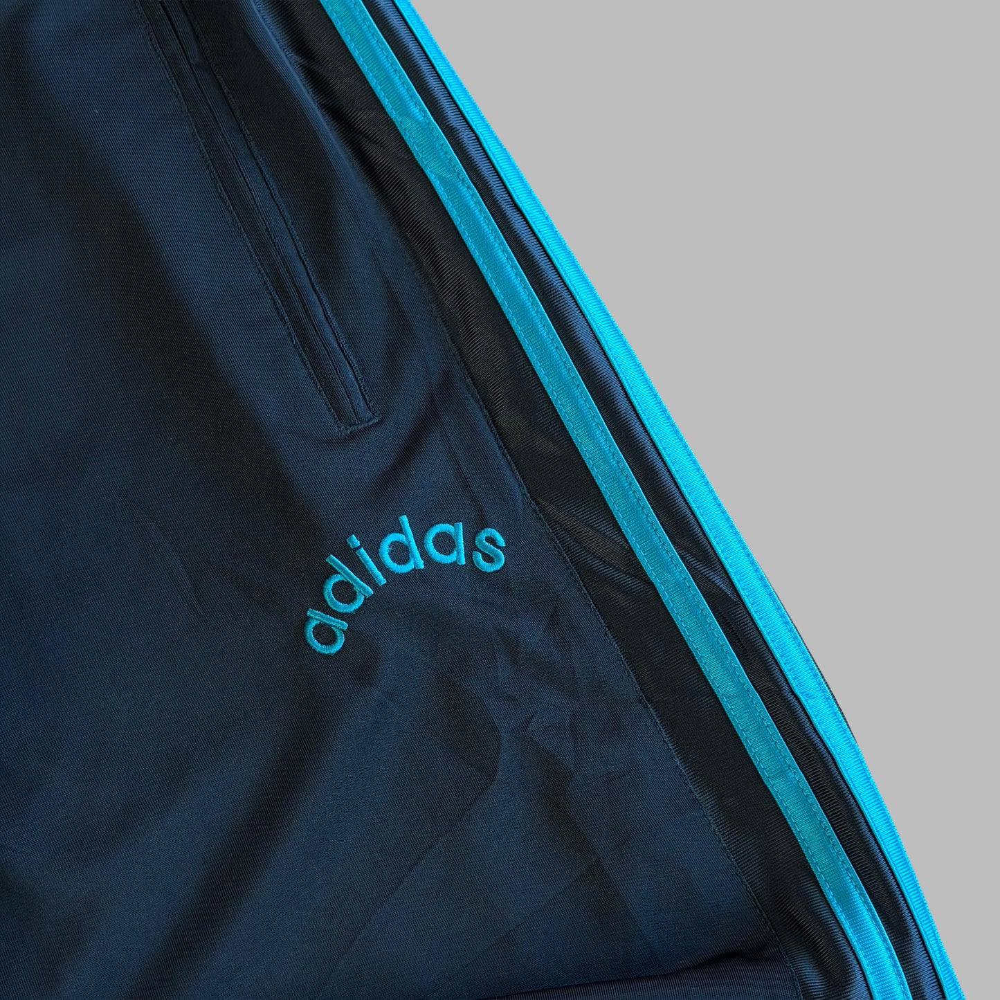 Y2K Adidas Three Stripe Straight Leg Track Pants - S/M