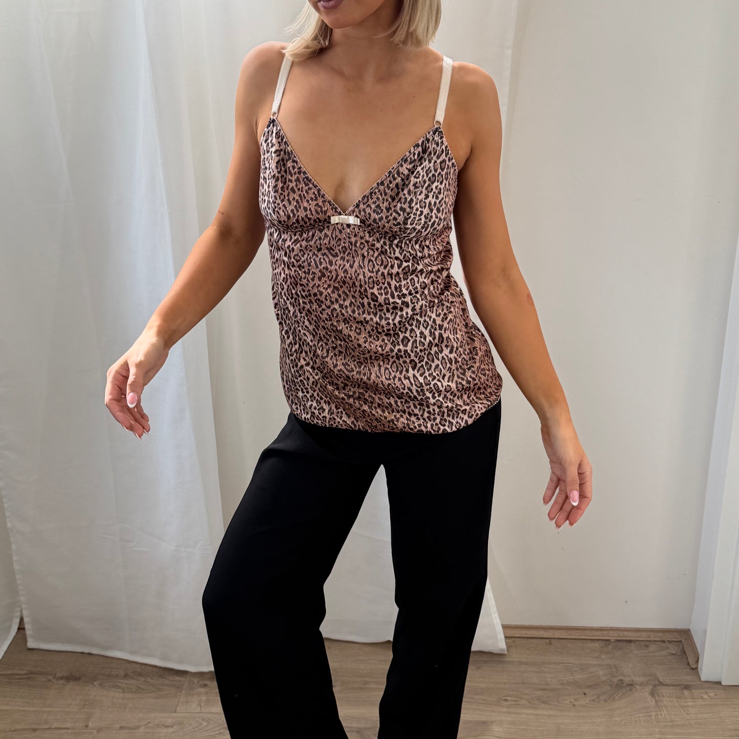 Y2K Dolce and Gabbana Leopard Cami - S