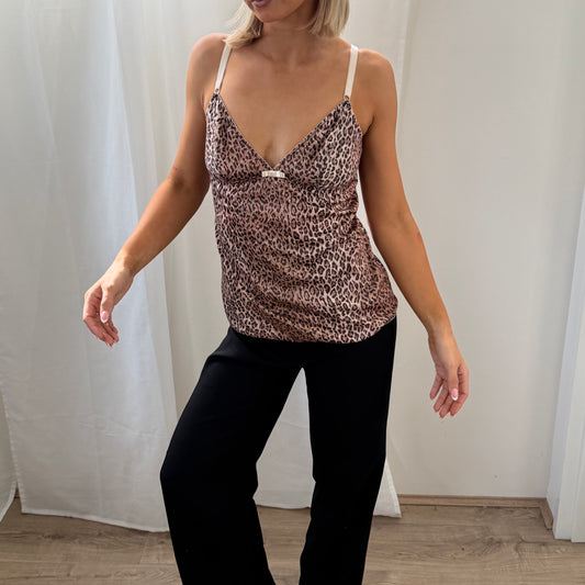 Y2K Dolce and Gabbana Leopard Cami - S
