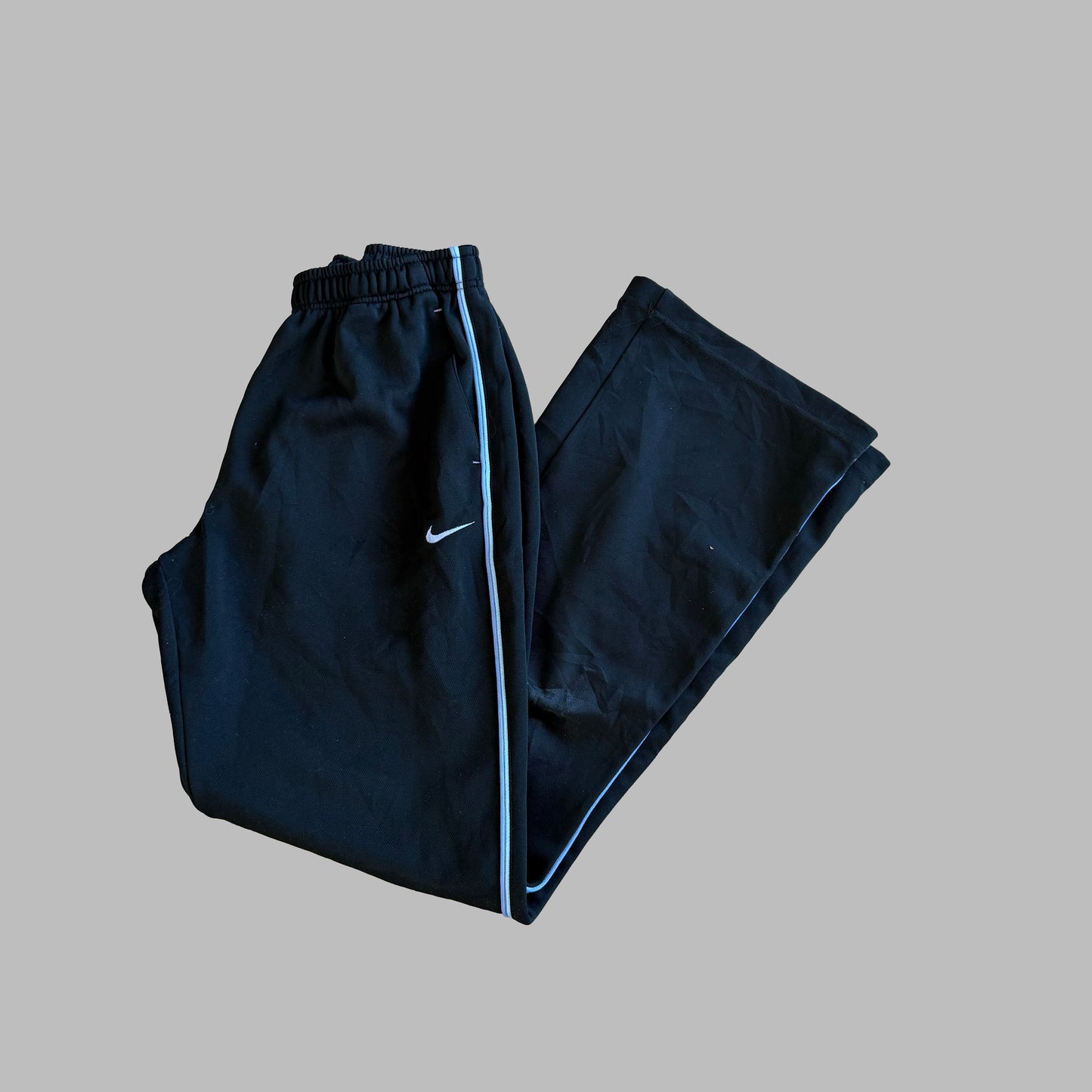 Y2K Nike Striped Straight Leg Track Pants - S