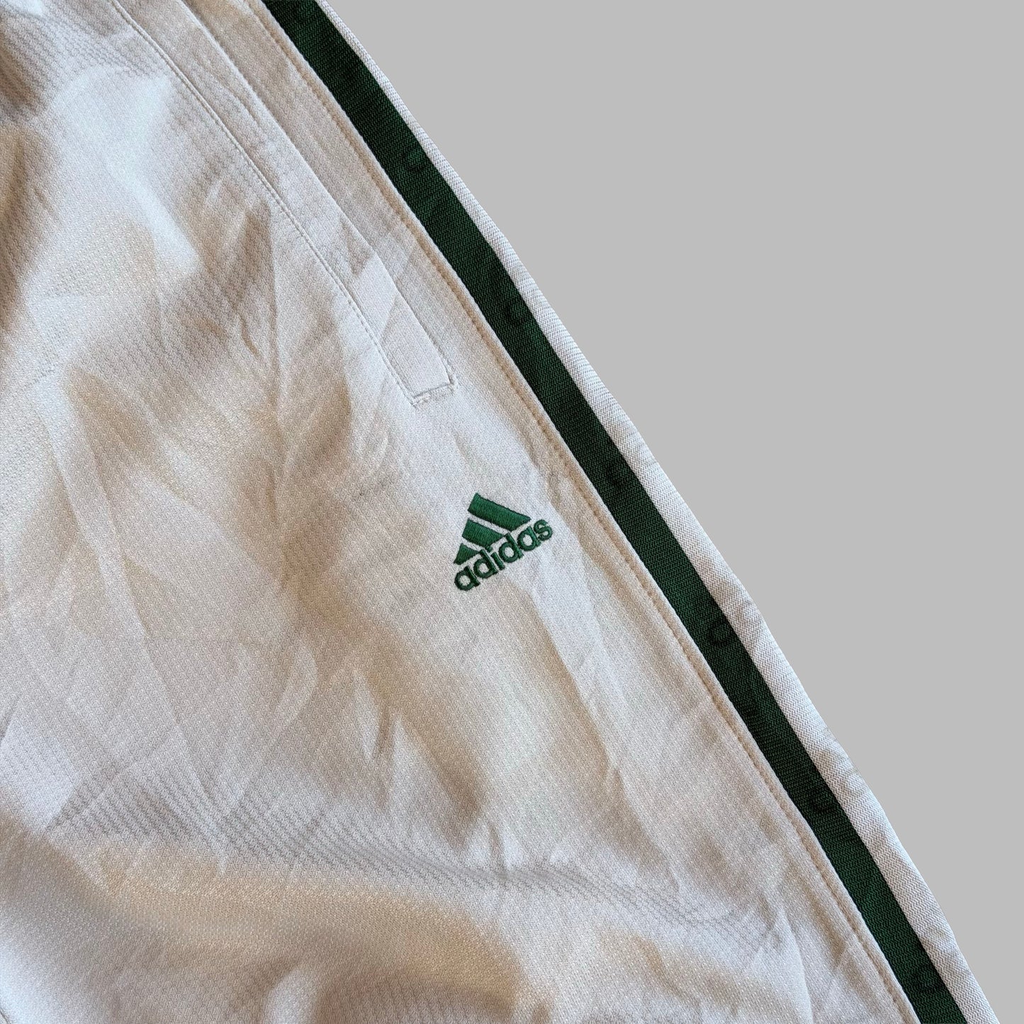 Y2K Adidas Three Stripe Baggy Track Pants - S