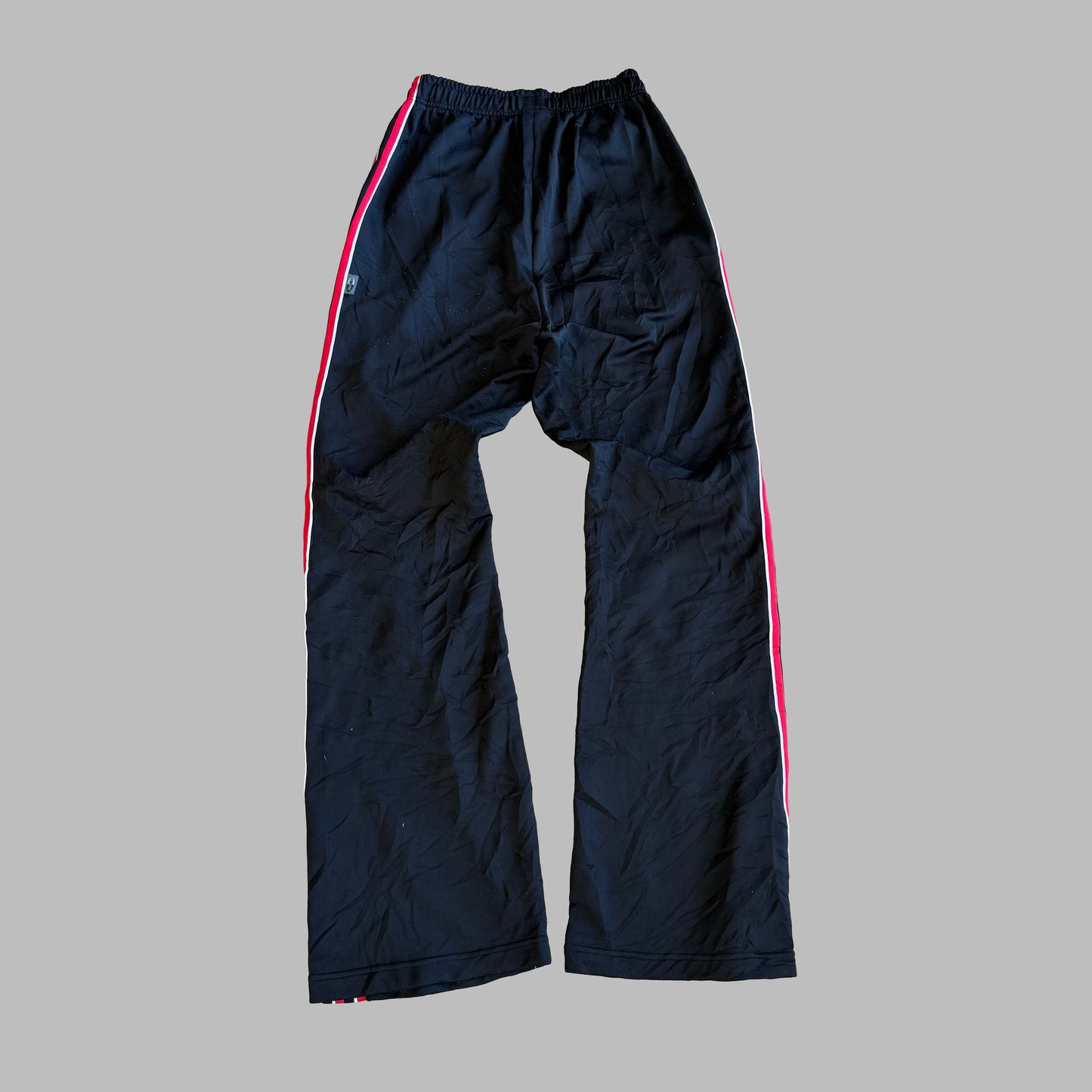 Y2K Adidas Striped Wide Leg Track Pants - S