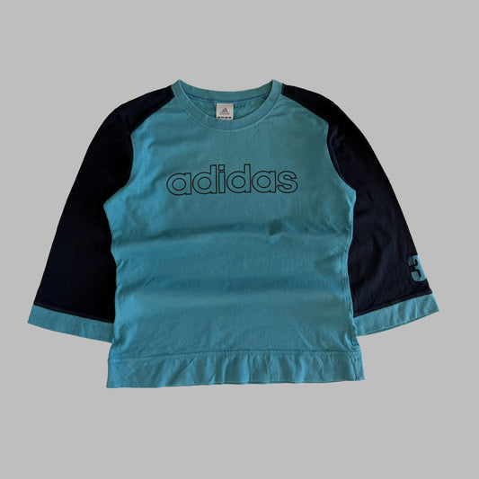 Y2K Adidas Raglan 3/4 Long Sleeve Top - M/L