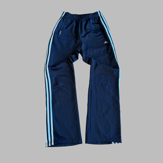 Y2K Adidas Three Stripe Straight Leg Track Pants - S
