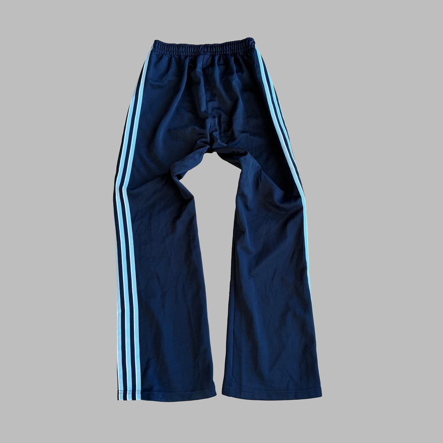 Y2K Adidas Three Stripe Straight Leg Track Pants - S