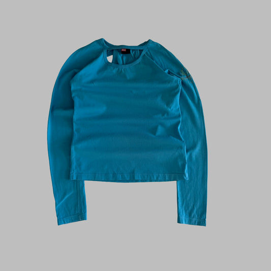 Y2K Diesel Open Back Long Sleeve Top - S