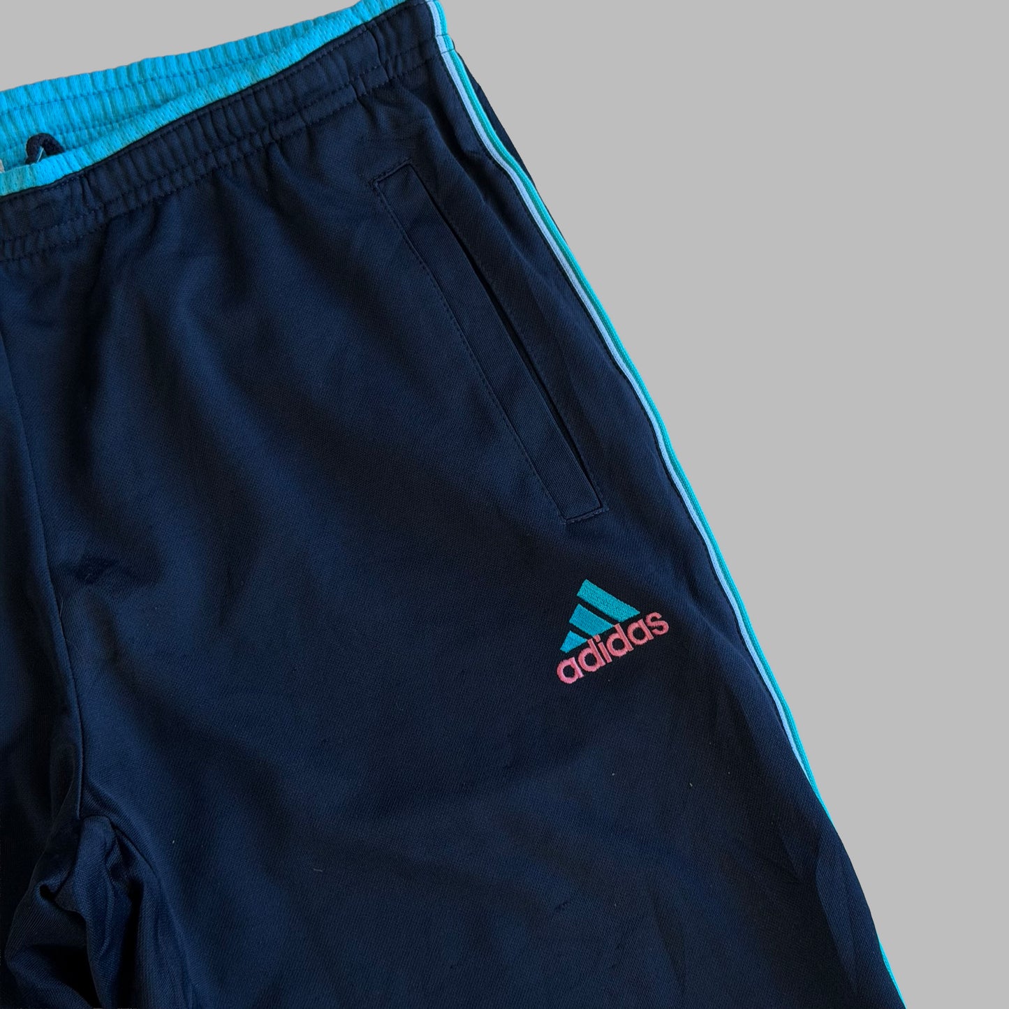 Y2K Adidas Striped Wide Leg Track Pants - XS