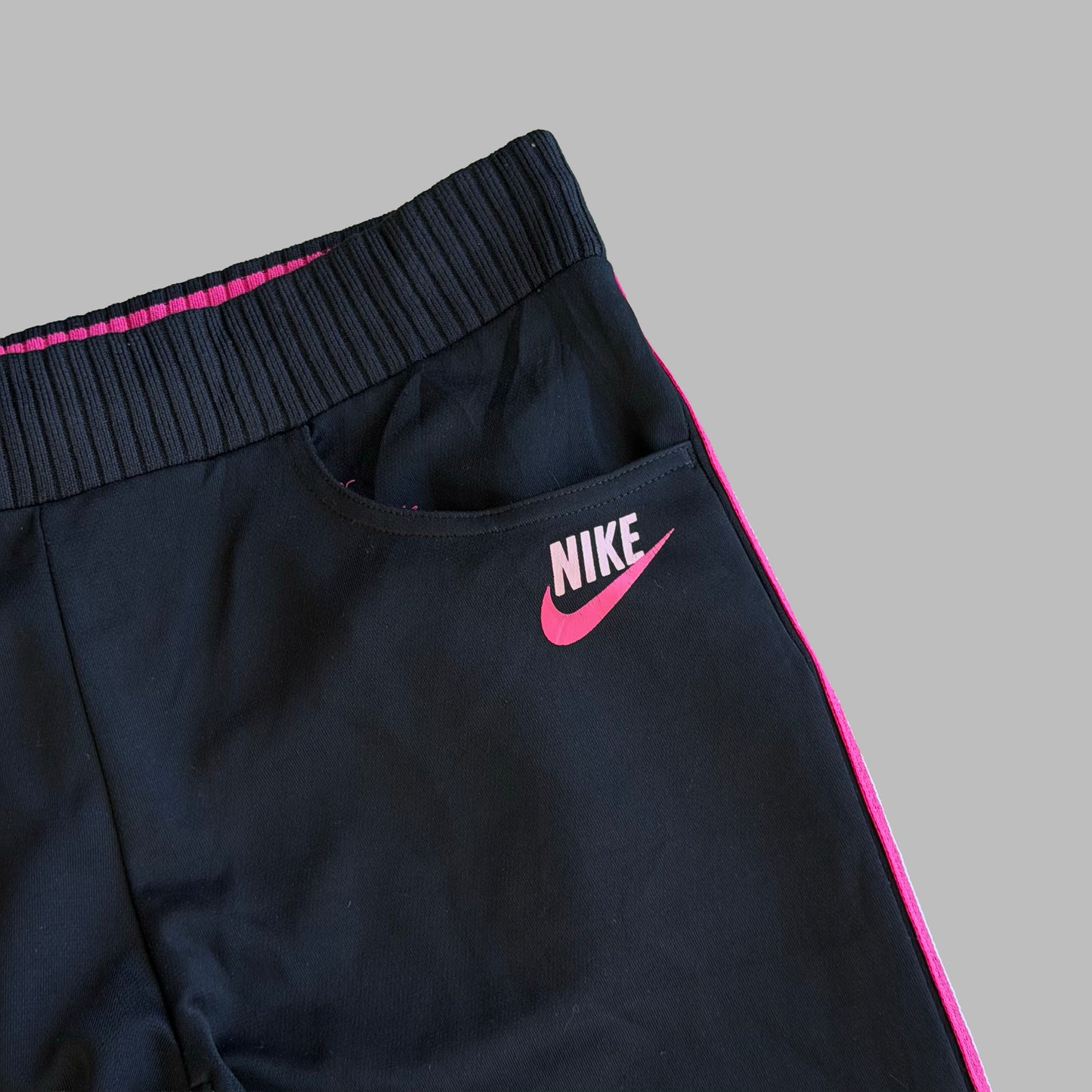 Y2K Nike Striped Wide Leg Track Pants - M