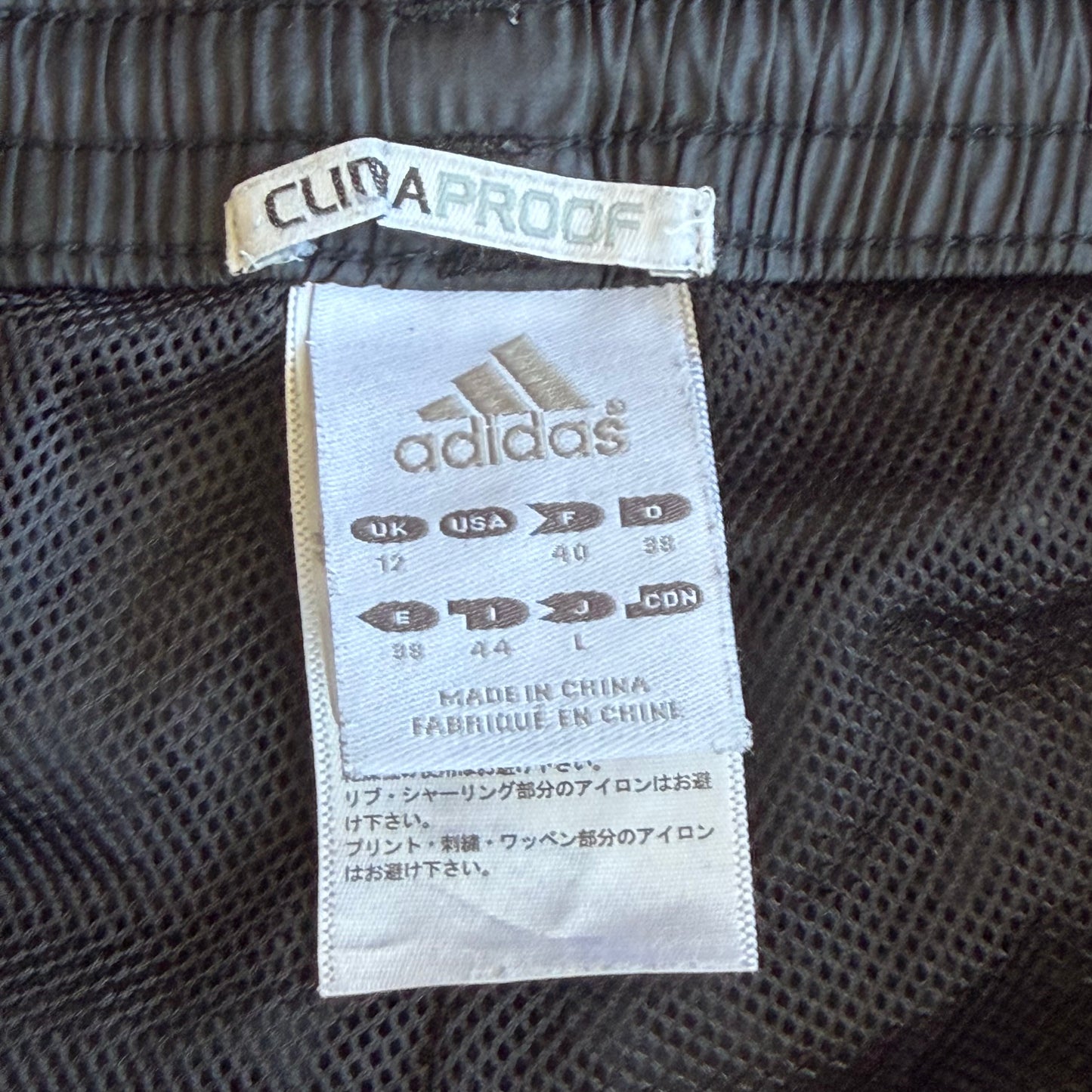 Y2K Adidas Striped Wide Leg Track Pants - L