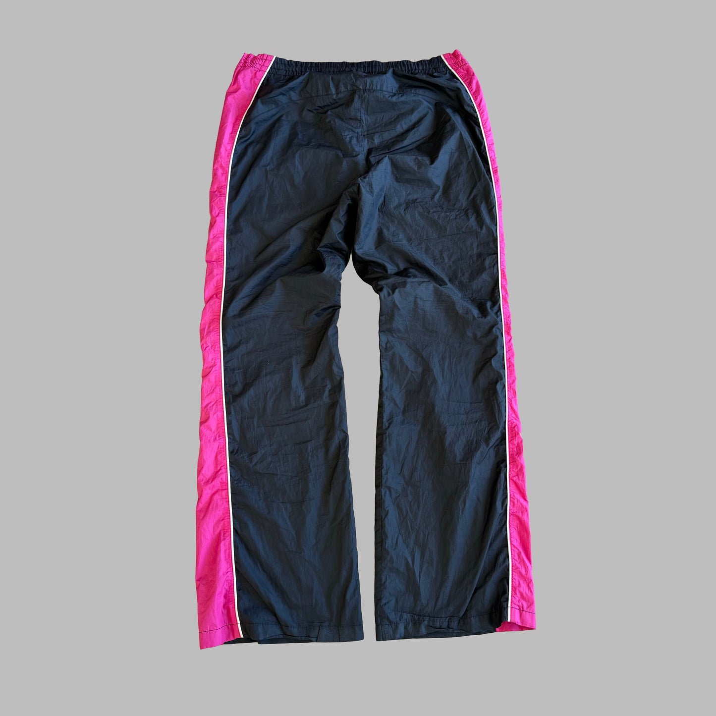Y2K Adidas Striped Wide Leg Track Pants - L