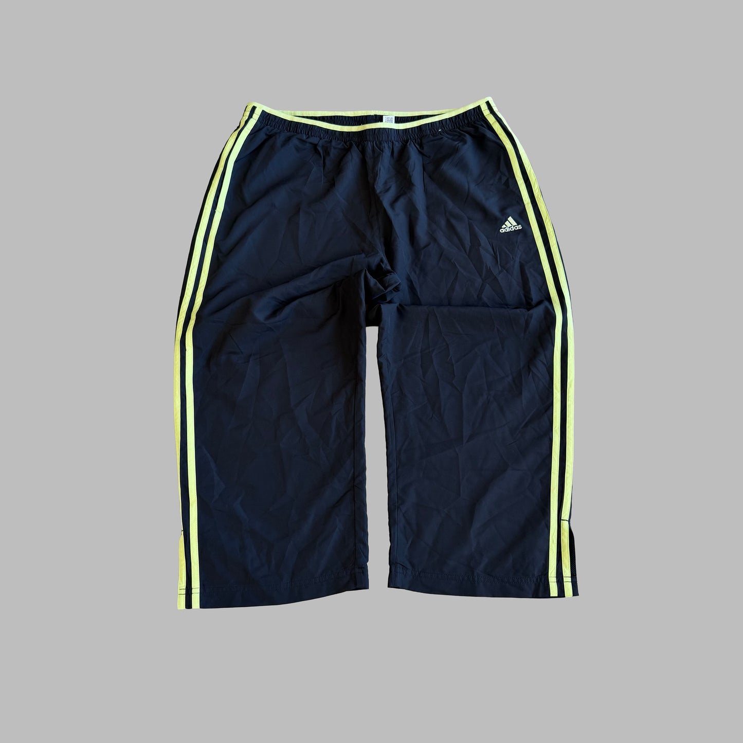 Y2K Adidas Three Stripe Track Capris - L