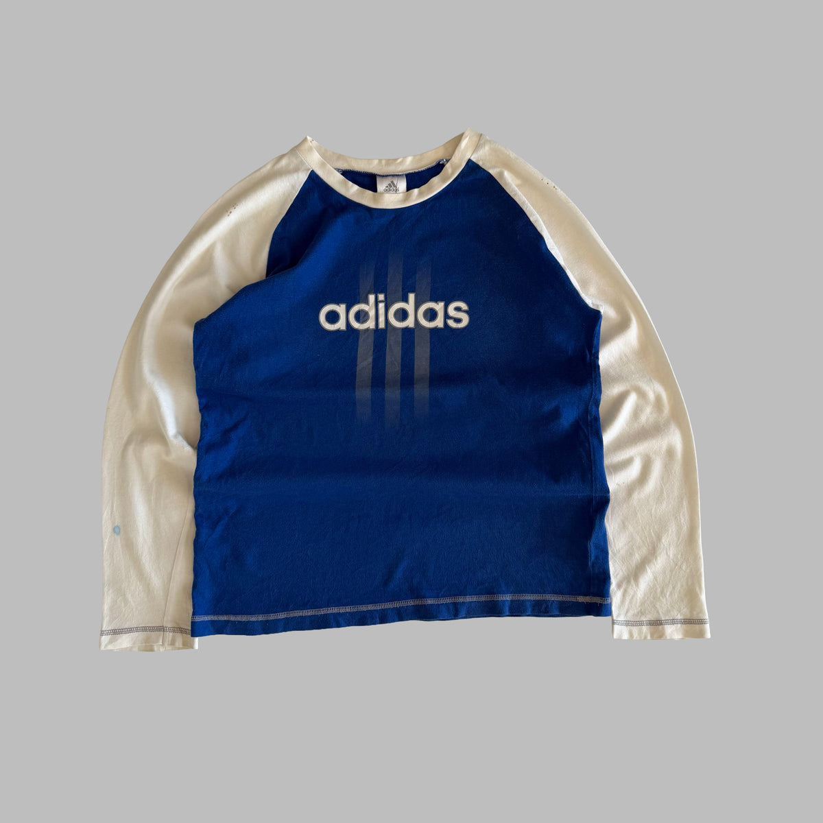 Y2K Adidas Raglan Long Sleeve Top - S/M