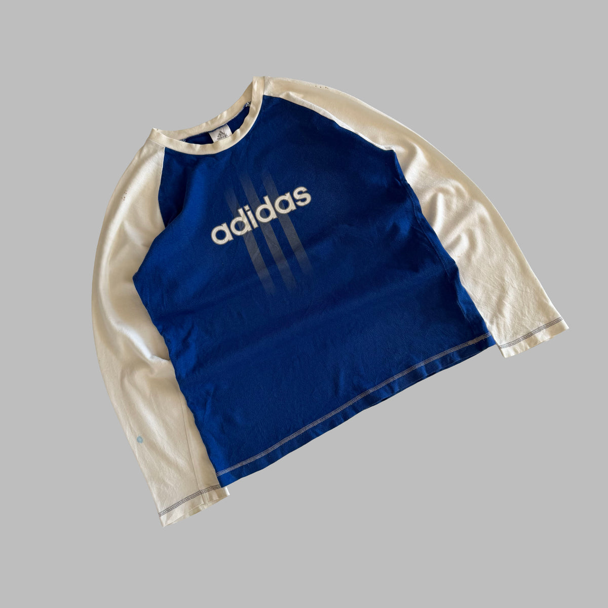 Y2K Adidas Raglan Long Sleeve Top - S/M