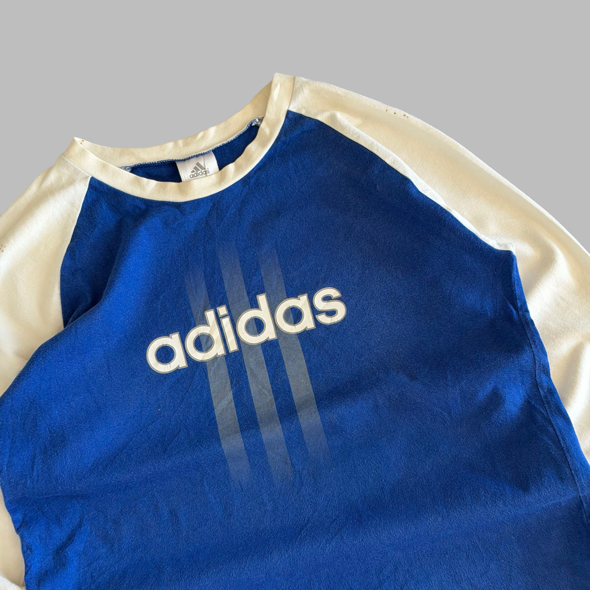 Y2K Adidas Raglan Long Sleeve Top - S/M