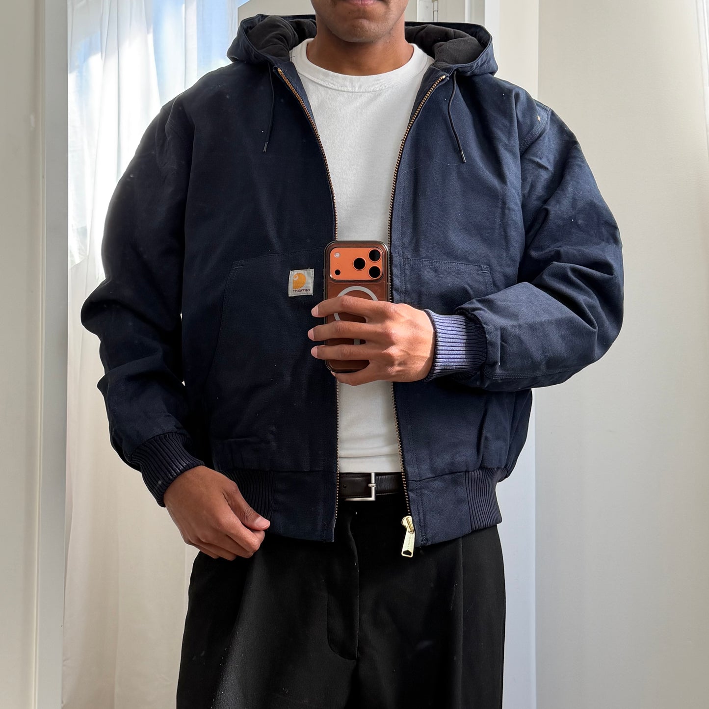Carhartt Hooded Duck Canvas Work Jacket - L