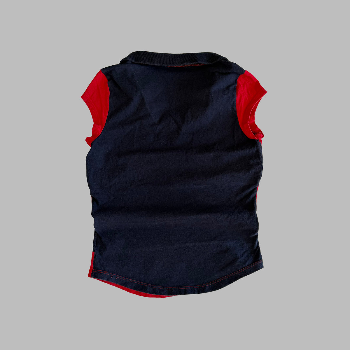 Y2K Tommy Jeans Striped Polo Top - M