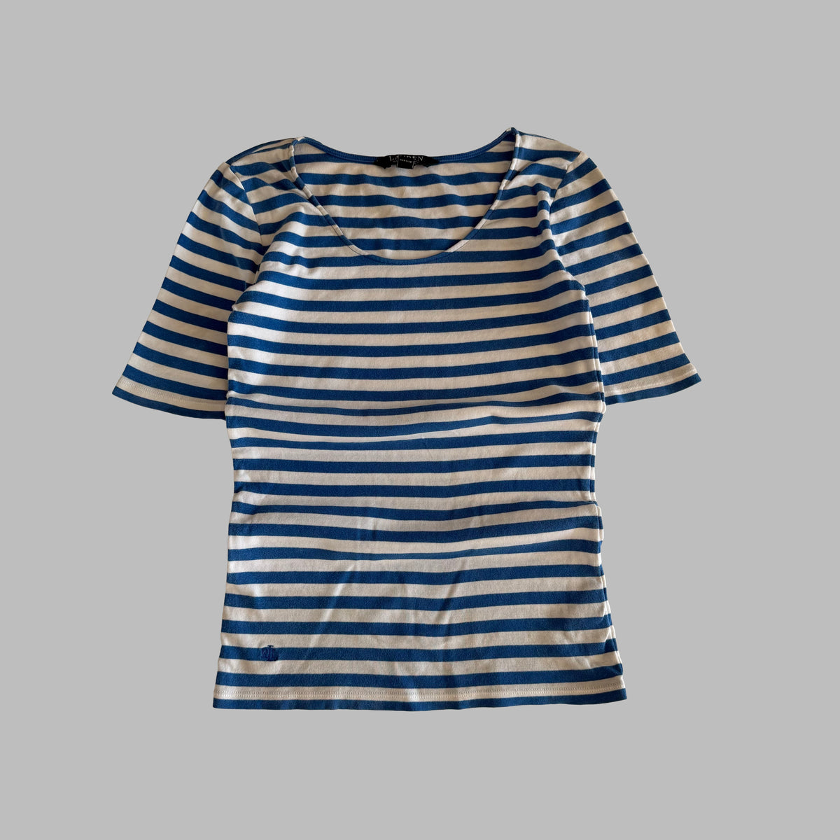 Y2K Ralph Lauren Striped 3/4 Sleeve Top - S