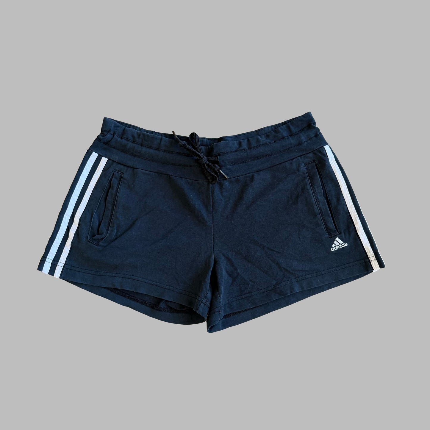 Y2K Adidas Three Stripe Mini Shorts - M
