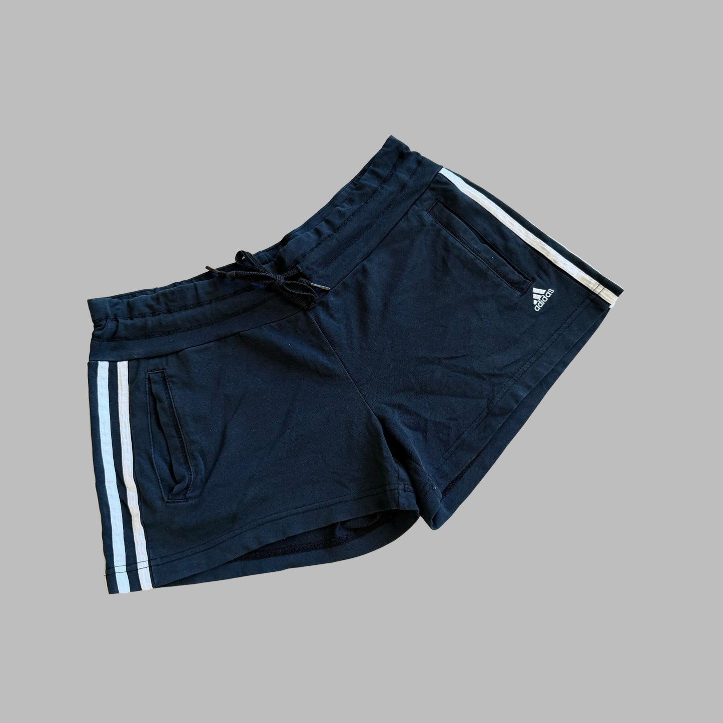 Y2K Adidas Three Stripe Mini Shorts - M
