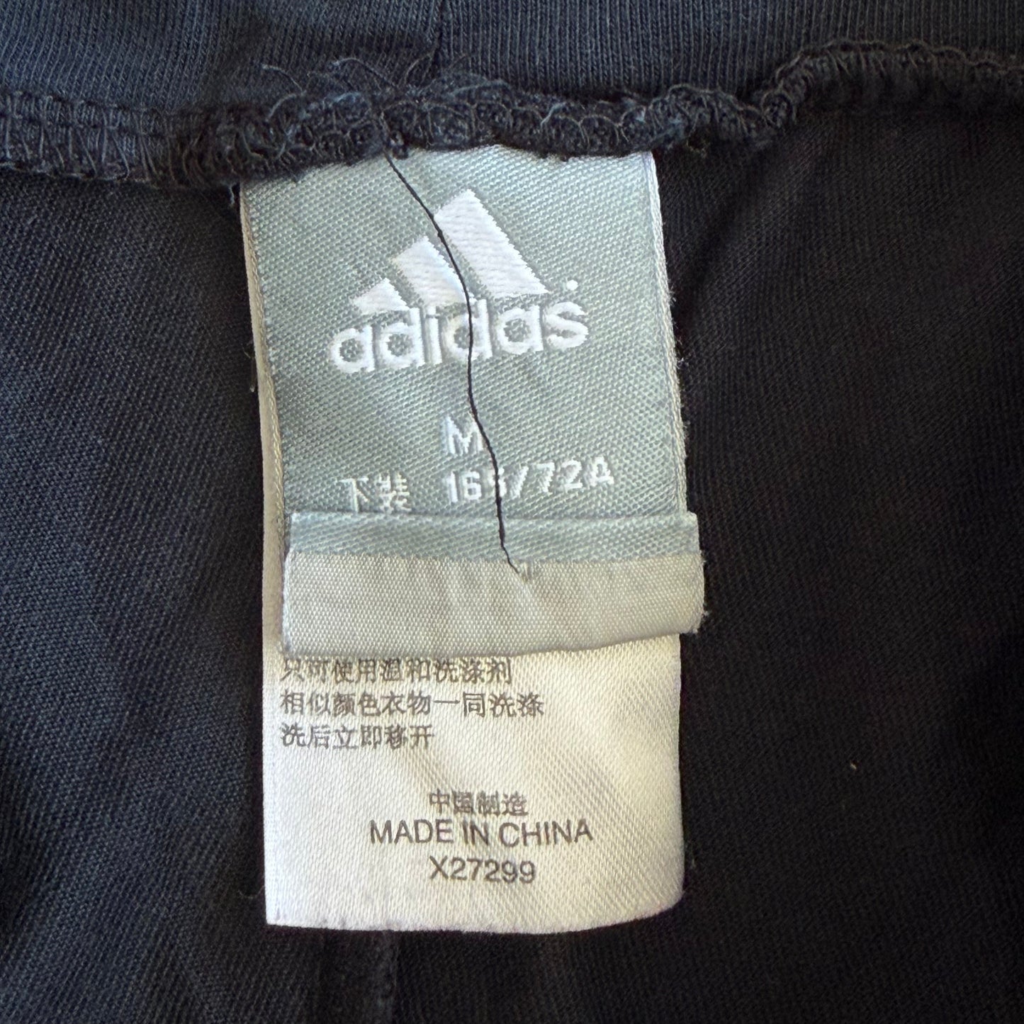 Y2K Adidas Three Stripe Mini Shorts - M