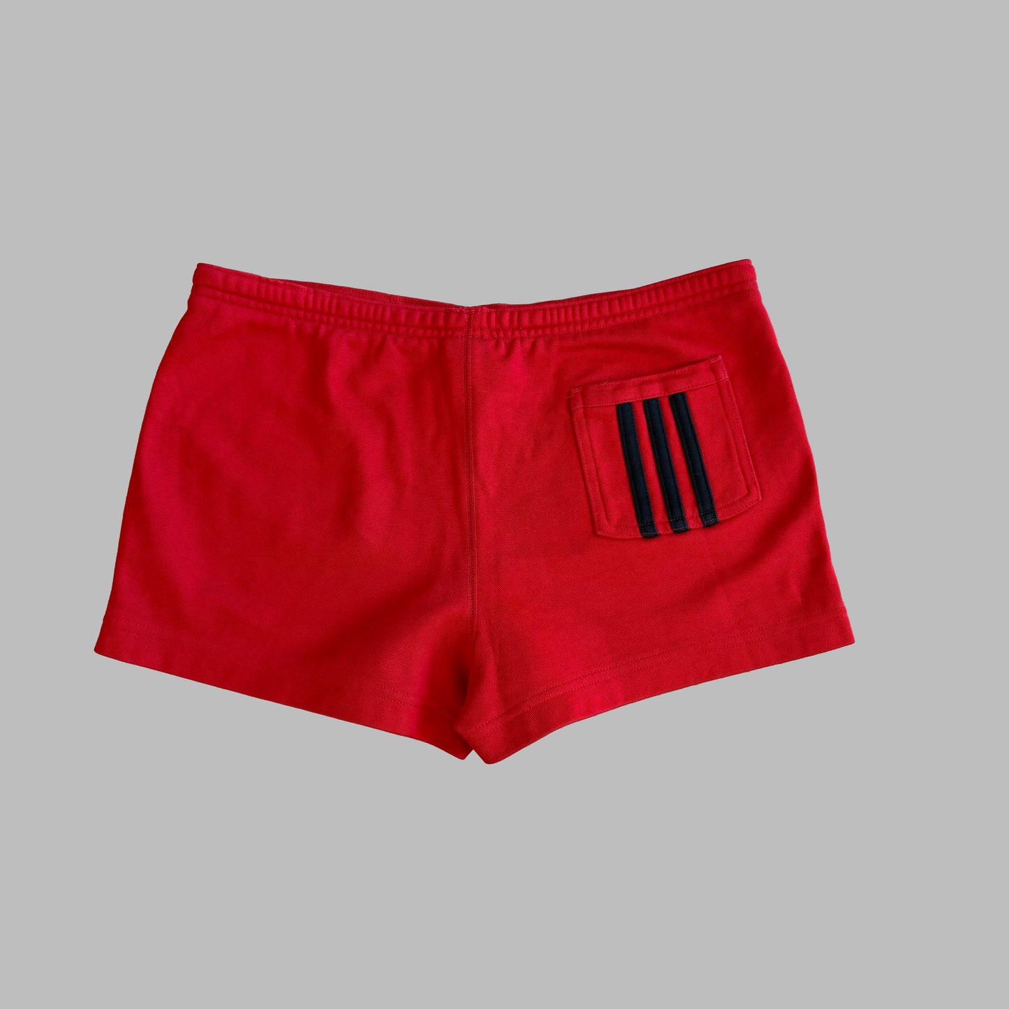 Y2K Adidas Cursive Mini Shorts - S/M