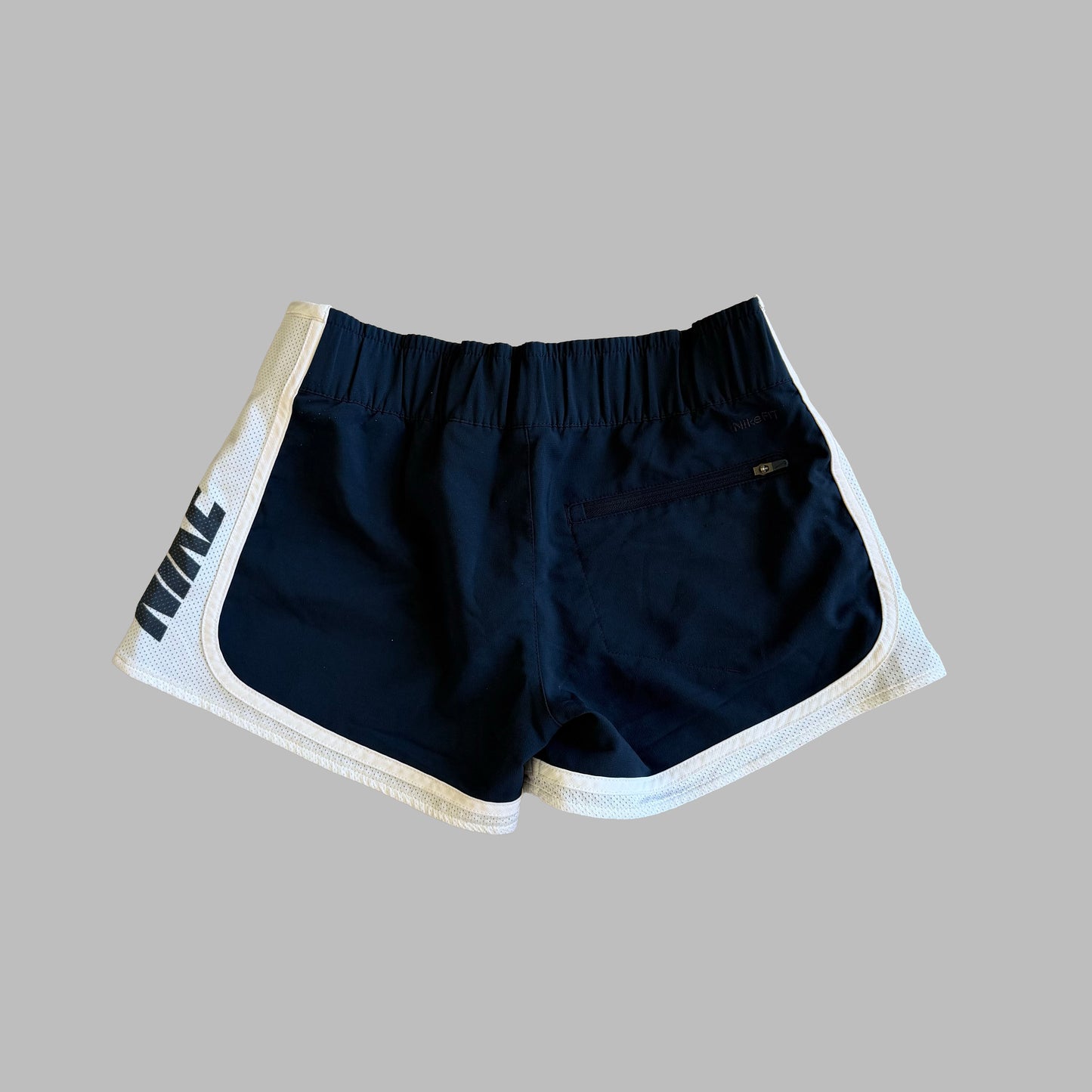Y2K Nike Spell Out Panelled Activewear Mini Shorts - S
