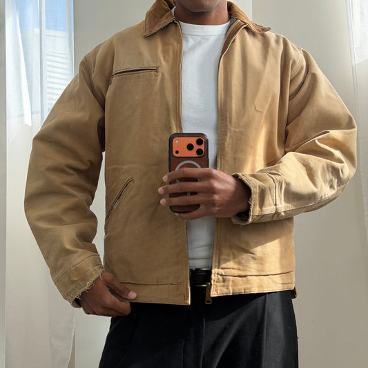 90s Carhartt Blanket Lines Duck Canvas Jacket - L