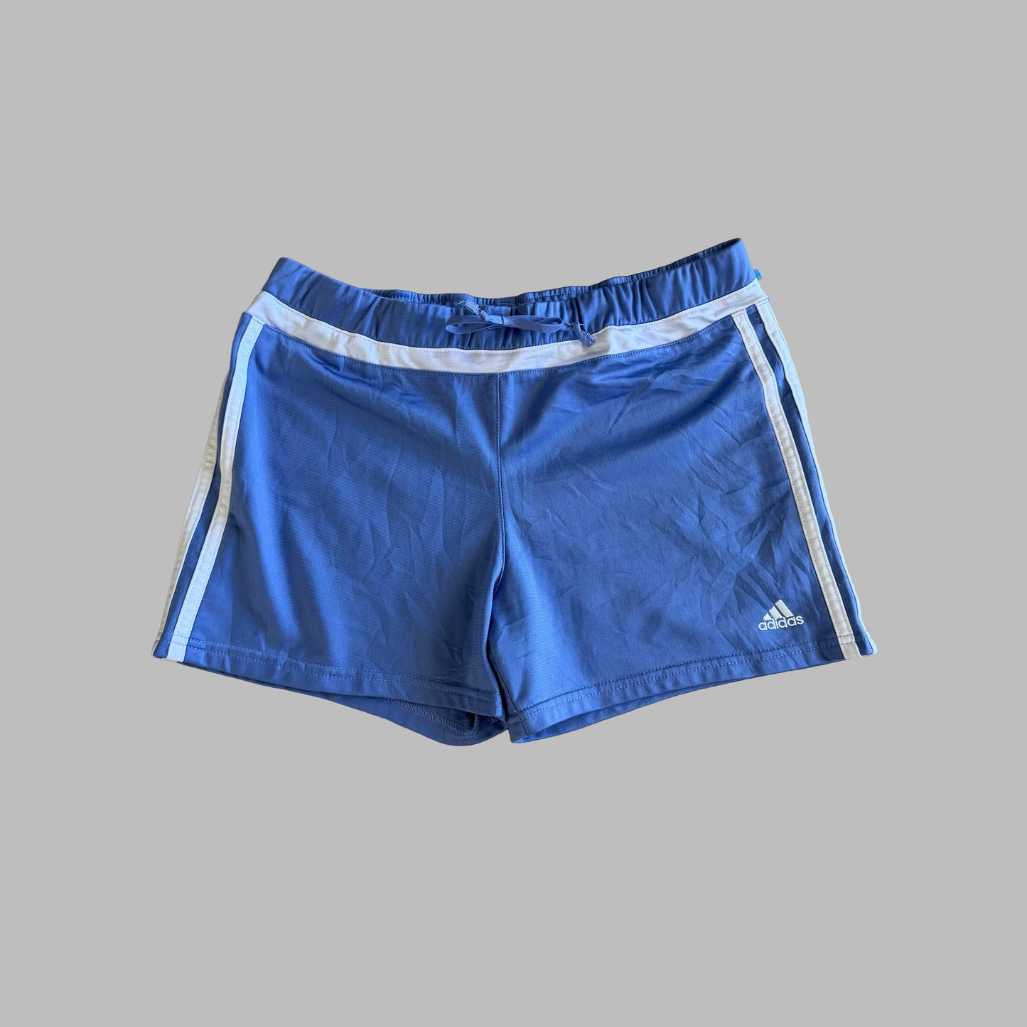 Y2K Adidas Three Stripe Mini Shorts - L