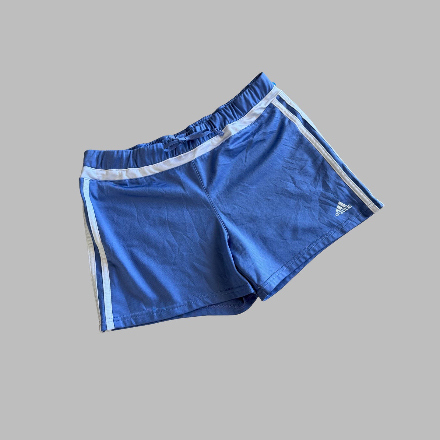 Y2K Adidas Three Stripe Mini Shorts - L