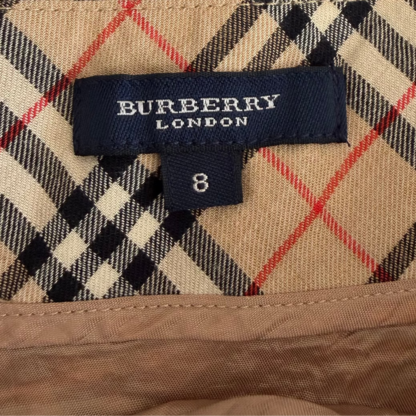 Y2K Burberry Nova Check A-Line Midi Skirt - 29"