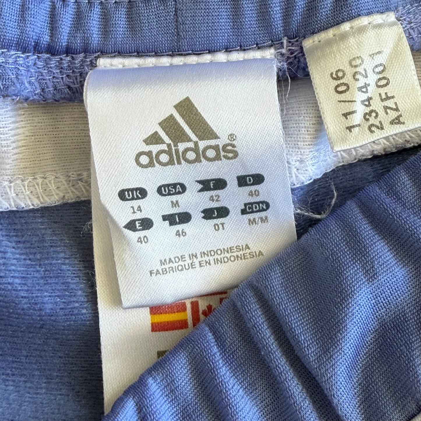 Y2K Adidas Three Stripe Mini Shorts - L