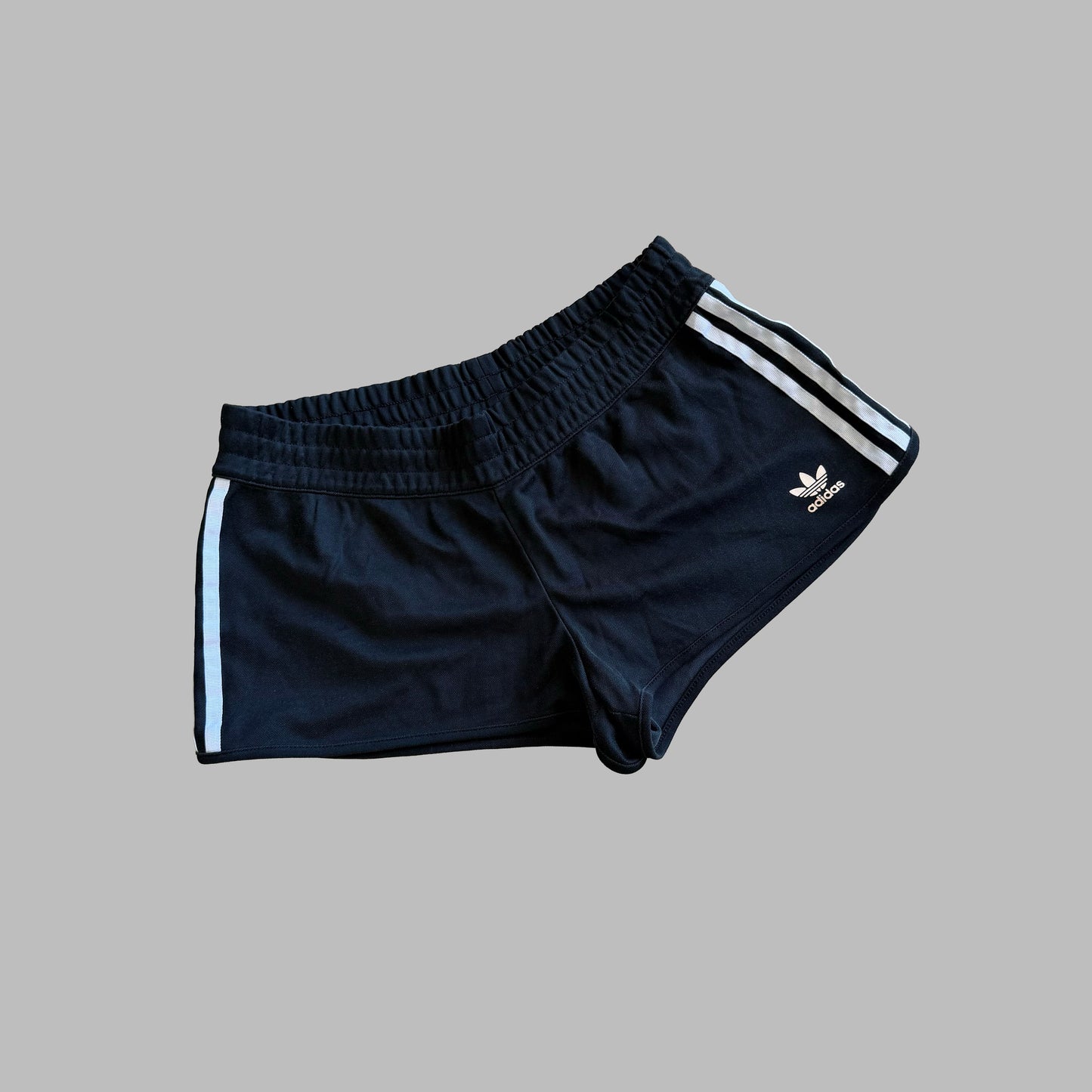 Adidas Three Stripe Mini Shorts - S